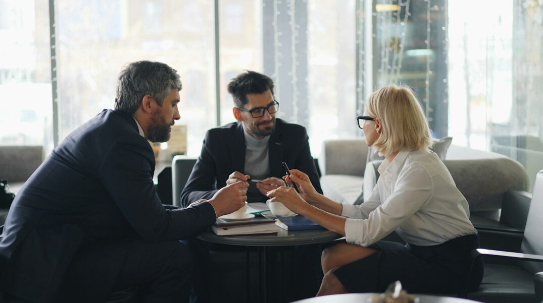 successful business team meeting